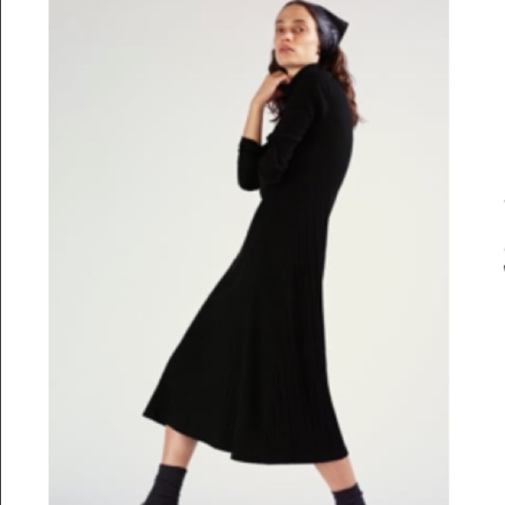 COPY - ribbed black dress. like new, worn once.